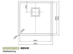 Lorreine 40VK Exclusive Edelstahl Küchenspüle 40x40 cm Unterbau, flächenbündig und Oberflächen-Einbau 1150178273