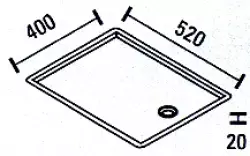 ABK Bingara Edelstahl-Geschirrabtropfer 52x40cm, flächenbündig BIN52FVI