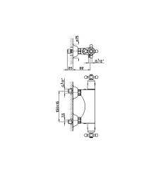 Cisal Arcana Ceramic Thermostatic Duscharmatur Bronze AC00045127