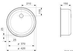 Reginox R18 370 OKG Edelstahl Küchenspüle Oberflächen-Einbau B2801RLU06GDS