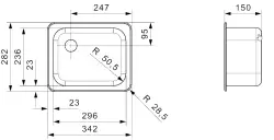 Reginox R18 2330 OSK Kleine Edelstahl Küchenspüle Oberflächen-Einbau B0609RLU02GDS