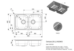 Reginox Centurio 20 Doppelt Küchenspüle aus Edelstahl flächenbündig B49S5LLU08GDS.9