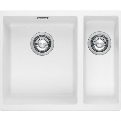 Franke Sirius 2 S2D 160 anderthalb 1,5 Kunststoff weißes Spülbecken 53,5x41cm Unterbau 125.0252.219