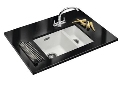 Franke Sirius 2 S2D 160 anderthalb 1,5 Kunststoff weißes Spülbecken 53,5x41cm Unterbau 125.0252.219