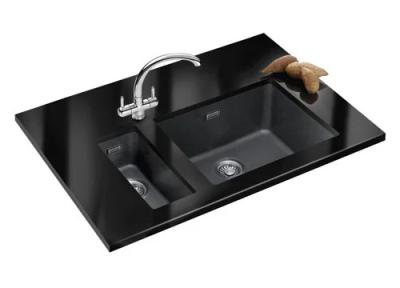 Franke Sirius 2 S2D 110.50 Kunststoff schwarzes Spülbecken 50x41cm Unterbau 125.0252.223
