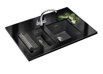 Franke Sirius 2 S2D 110.34 Kunststoff schwarzes Spülbecken 34x41cm Unterbau 125.0252.227