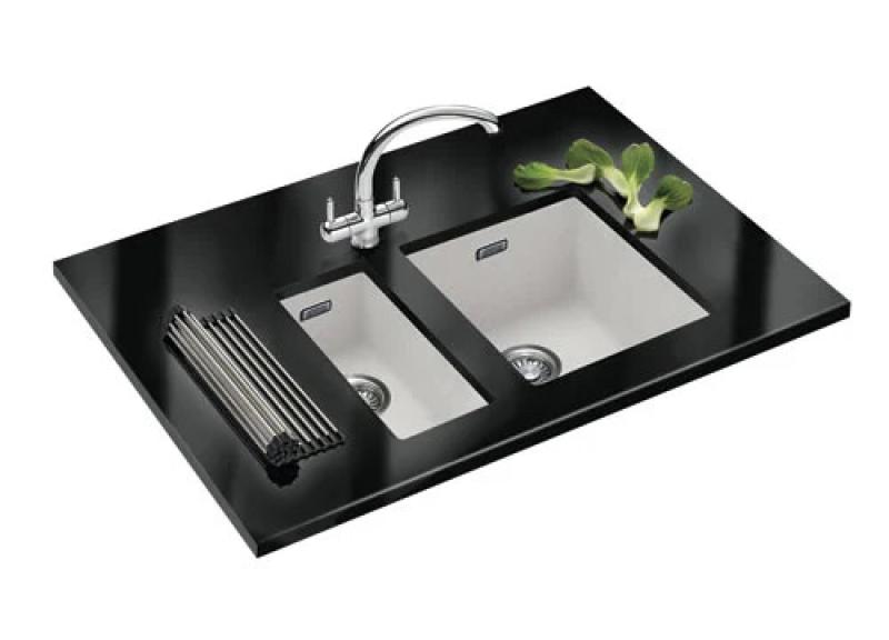 Franke Sirius 2 S2D 110.34 Kunststoff weißes Spülbecken 34x41cm Unterbau 125.0252.229