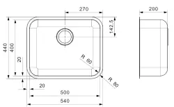 Reginox IB 5040 Edelstahl Küchenspüle Unterbau, flächenbündig und Oberflächen-Einbau 50x40 1156277922