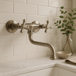 PB Nostalgische Küchenarmatur Classic C Wandarmatur Edelstahl 10.2722