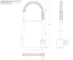 Waterevolution Flow halbprofessionelle Küchenmischarmatur Chrom mit Säule und Feder T15701