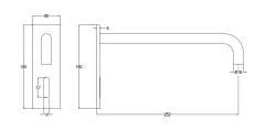 Waterevolution Flow elektronische Waschtischarmatur mit Infrarotsensor, Chrom, Auslauf 25cm T1161EE01-25