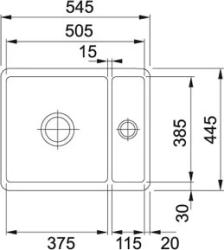 Franke Spüle Fraceram Kubus KBK160 Glacier Unterbau 1260335714