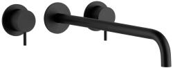 Waterevolution Flow 3-Loch-Einbau-Waschtischarmatur Mattschwarz mit Auslauf 25 cm T1163FPR-25