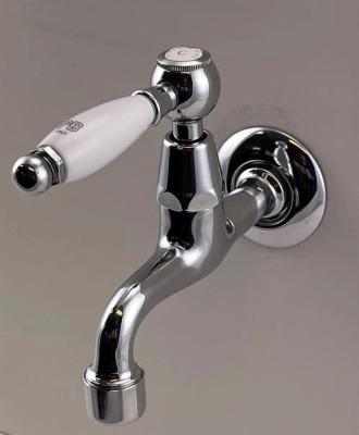 PB Classic Wand-Kaltwasserarmatur mit weißem Griff Chrom 1208853472