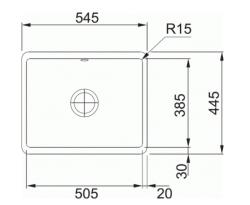 Franke Spülbecken Fraceram Kubus KBK110.50 Magnolia Unterbau 1260335880