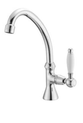 PB Classic Kaltwasserarmatur mit weißem Griff und hohem Auslauf Bronze 1208853682