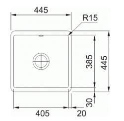 Franke Spüle Fraceram Kubus KBK 110.40 Glacier Unterbau 1260335711