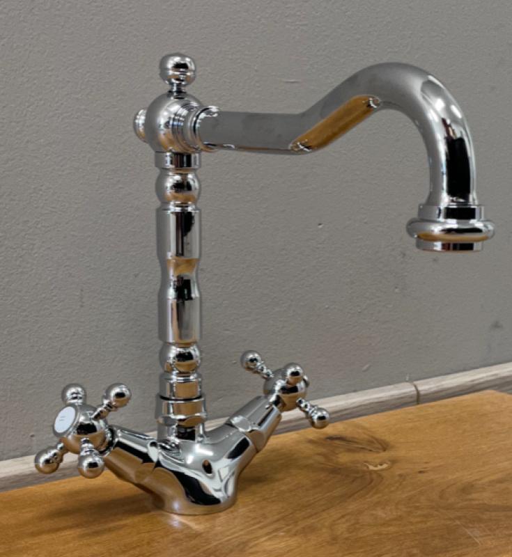 PB classic Waschtischarmatur mit Sterngriffen, Auslauf 18,5 cm, Chrom 1208854932