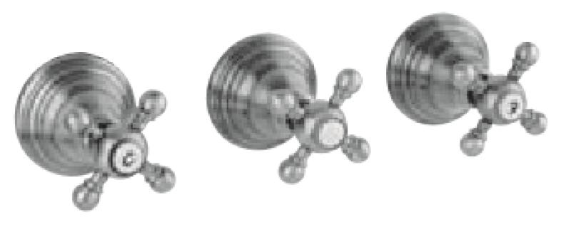 PB Classic 2-Wege Unterputz-Brausegarnitur mit Umstellung mit Sterngriffen Chrom 1208855362