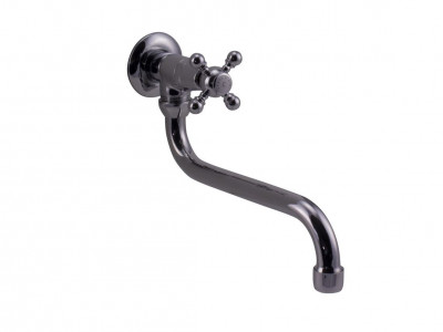 PB Classic Wand-Kaltwasserarmatur mit Sterngriff und langem Auslauf Chrom 1208855622