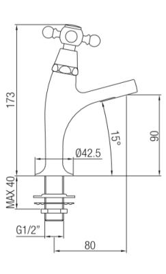 PB Classic Kaltwasserarmatur mit Sterngriff, kleines Modell, Edelstahl 1208855702