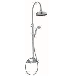 PB classic Duschset Aufputz mit Regendusche Teleskop-Duschsäule Sterngriffe Chrom 1208855892