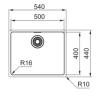 Franke Maris MRX 110.50 rvs spoelbak 50x40 onderbouw 1220527792