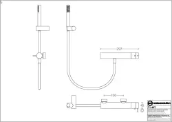 Waterevolution Flow Duschthermostat mit Duscharmatur Edelstahl T140TIE