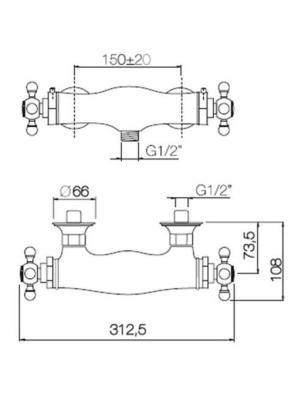 PB Classic Duschthermostat Bronze 1208898982