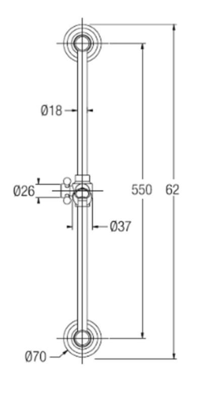 PB Classic Duschstange-Set mit Handbrause und Brauseschlauch Edelstahl 1208899112