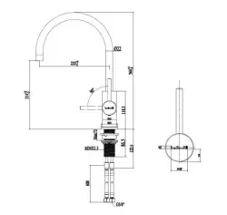 Reginox Cano Küchenarmatur PVD Kupfer K101K R30493