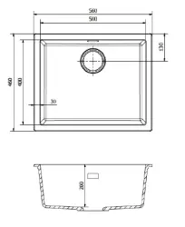 Reginox Amsterdam 50 Regi Granit Küchenspüle weiß Unterbau und Oberflächen-Einbau R30837