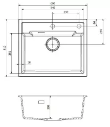 Reginox Amsterdam 54 Regi-Granit Tapwing Küchenspüle Weiß Oberflächen-Einbau R31032