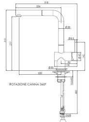 Reginox Cedar Küchenarmatur Mattschwarz mit ausziehbarem Auslauf K1045K R31643