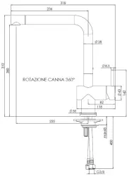 Reginox Yadkin Küchenarmatur mit schwenkbarem Auslauf mattschwarz K1065K R31681