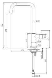 Reginox Leon Küchenarmatur mit schwenkbarem Auslauf Chrom K1070K R31612