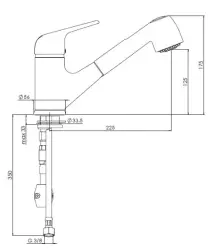 Reginox Jerico Basic Küchenarmatur mit Sprühdusche-Auslauf R31605