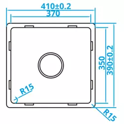 Caressi Basic Line Edelstahl Küchenspüle 37x35 Flachmontage Unterbau Aufliegend CABL37R15 1208920569