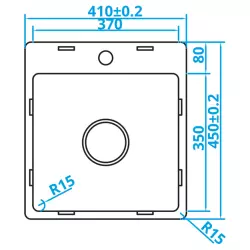 Caressi Basic Line Edelstahl Küchenspüle 41x45 Unterbau Flachmontage Aufliegend mit Hahnlochbank CABL37KR15 1208920570