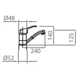 Caressi Basic Line Chrom Einhebel-Küchenmischbatterie CABL110CH 1208920582