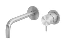 Waterevolution Flow Einbau-Waschtischarmatur komplett aus Edelstahl T116BIEV2 mit Auslauf 15 cm