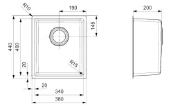 Reginox Houston Edelstahl Küchenspüle 34x40 Unterbau, Aufliegend und Flachmontage L2200 R32862