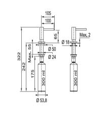 Franke Active Einbau-Seifenspender Edelstahl-Look 119.0547.904