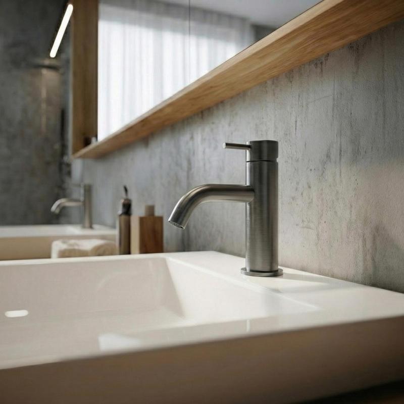 Waterevolution Flow Waschtischarmatur PVD gebürstet Gun Metal T110GME