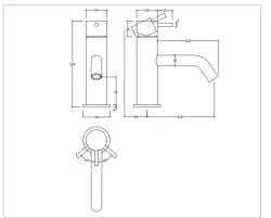 Waterevolution Flow Kaltwasser-Armatur Messing gebürstet T1101ALE