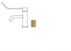 Waterevolution Flow Waschtischarmatur inkl. Klickverschluss, gebürstetes Messing T111LE