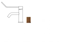 Waterevolution Flow Waschtischarmatur inkl. Klickverschluss, PVD gebürstetes Kupfer T111CPE