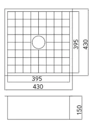 Caressi Cato Fliesen Küchenspüle 40cm Unterbau CATO4040 1208921378