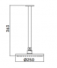 Waterevolution Flow hoofddouche 200mm met plafondaansluiting Geborsteld Messing T1642LE