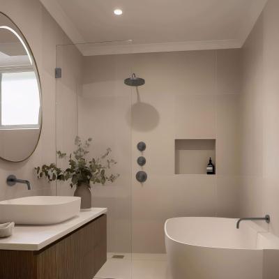 Waterevolution Flow Unterputz-Duschthermostat mit 2 Absperrventilen Gun Metal 1208948847